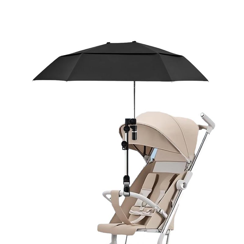 Nakazawa Stroller Umbrella,Umbrella for Stroller,for Sports & Outdoors - Secure Clamp,360-Degree Swivel Adjustable Position for Maximum Sun Protection - Image 1